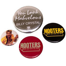Vintage 1980’s Pinback Button Lot Billy Crystal Hooters Band Joe King Carrasco 1 picture