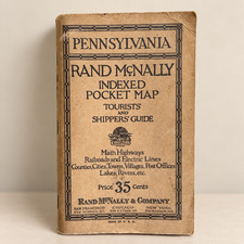 Vintage 1925 Rand McNally Pennsylvania Pocket Map Booklet ONLY No Map History Ad picture