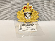 Genuine Royal Navy RN Officers Cap Beret Badge picture