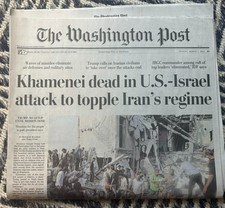 Washington Post 3/1/2026 Khamenei Dead in U.S.–Israel Attack Iran Conflict Issue picture