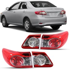 4Pcs Outer+Inner Taillights Housing for 2011-2013 Toyota Corolla Rear Lamps picture