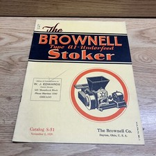 1929 The Brownell Co. Chicago Type A1-underfeed Stoker Bulletin Catalog picture