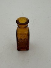 Vintage Poison Bottle Skull & Crossbones Amber 1/2 Ounce? SHIPS FREE IN USA picture