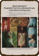 1969 EXQUISITE Sexy Woman Bra Panties Vintage-Look DECORATIVE REPLICA METAL SIGN picture