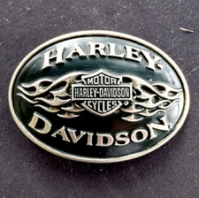 Harley-Davidson® 2012 Licensed Belt Buckle Black and Chrome Not Mint Great Shape picture