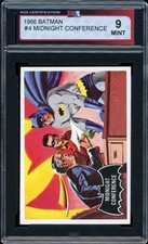 1966 TOPPS USA BATMAN BLACK BAT #4 Midnight Conference KSA 9 MINT Card picture