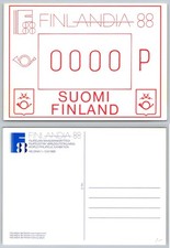 Finlandia 88 World Philatelic Exhibition Helsinki 1988 Postcard Frama Label picture