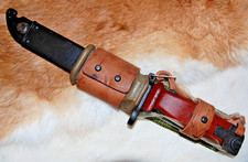 Vintage Rifle Knife Bayonet w/ Scabbard & Frog - Mint - Unissued picture