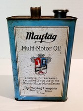 VTG 1 GAL CAN MAYTAG MULTIMOTOR OIL-PARTIALLY FULL-NEWTON IA USA- 6# picture