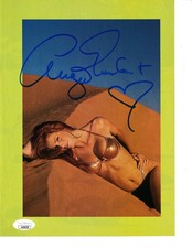 Angie Everhart signed Sports Illustrated Swimsuit issue 8x10 magazine photo JSA picture