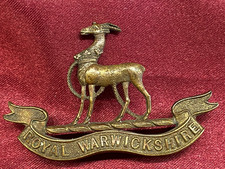Royal Warwickshire Officers Bronze OSD Collar badge w/3 lugs picture