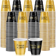 Ziliny 100 Pcs 40th Birthday 1.97 x x 1.18 inches, gold and black picture