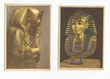 Postcards (Lot of 2): Tutankhamun; (l) coffin; (r) mummy mask; Cairo, Egypt picture