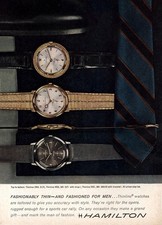 1962 Hamilton Watch: Fashionably Thin Vintage Print Ad picture