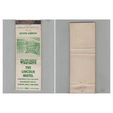 Matchbook Cover The Lincoln Motel Chandler OK picture