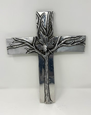 A La Carte 1999 Tree of Life Metal Wall Cross w/ Scripture John 15:7-8 picture