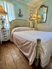 Vtg Matelisse Bedspread Pale Dusty Rose Pink Floral Jacquard Weave Queen ITALY picture
