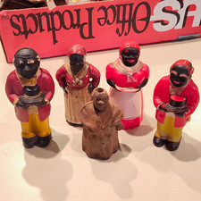 Lot of 4 Vintage Cast Iron Figural Still Coin Banks Characters picture