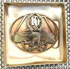 MATCO Tools  1989  Limited 10‑Year Commemorative Brass Belt Buckle – Brass – USA picture