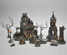Disney Halloween Village Haunted House 12 pcs Costco-ORIGINAL SHIPPING BOX -NEW picture