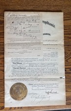 1924 Pennsylvania Governor Gifford Pinchot Extradition Warrant Executive Dept picture