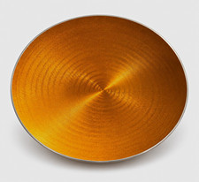 Vintage Gneis Cathrineholm Norway Gold Aluminum Bowl 11.75” MCM Decor picture