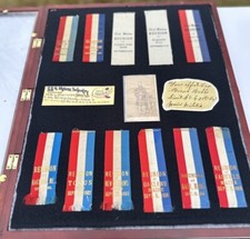 Interesting Group of Signed Cdv Lt Micah Hobbs 21st Maine and 10 Reunion Ribbons picture