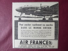 8/1949 PUB AIR FRANCE AIRLINE LOCKHEED CONSTELLATION AMERICA ASIA ORIGINAL AD picture