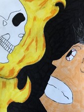 Hand Drawn Ghost Rider Original Illustration By Servando Esquer picture