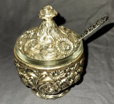 Vintage Nickel Silverplated Jam Jar by Harrison Fisher Co from Japan picture