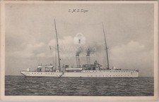 SMS Tiger German Navy Gunboat Prinz Eitel Friedrich Raider Lempe 1911 Postcard picture
