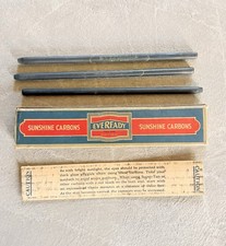 Vintage 1920s Eveready Sunshine Carbons Carbon Arc Lamp Replacement Rods Box picture