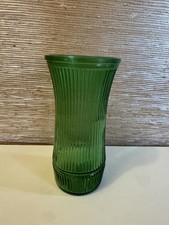 Vintage Emerald Green Textured Glass Vase 4088-B Hoosier picture