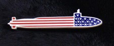 Pewter Submarine Flag Pin picture