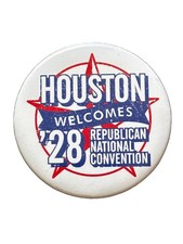 2028 Republican National Convention Official Houston Welcome 28 Button Committee picture