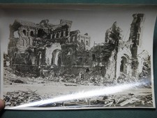 WWI antique OFFICIAL PRESS PHOTO orig ALBERT france COLLEGIATE CHURCH picture