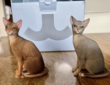 JXK Studio Abyssinian Cat Figurine Statues JXK248 - New in Boxes picture