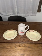 2 Vintage Coors Ashtrays/ 1 Mug “Brewed with Pure Rocky Mountain Spring Water