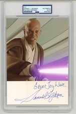 Samuel L. Jackson ~ Signed Autographed Jedi Master Mace Windu Star Wars~ PSA DNA picture
