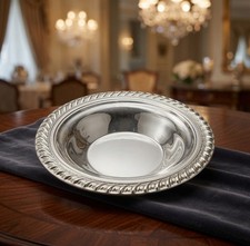 Wm. Rogers Silverplate Rope Edge Round Bowl 6.5