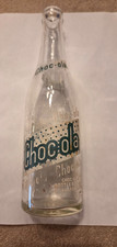 VINTAGE 9OZ. CHOC-OLA CHOCOLATE DRINK GLASS BOTTLE. picture