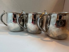 Towle 3 Mule Cups of Silverplate Punch F.B. Rogers Towle Ornate Handles picture