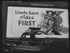 Photo:Lynchburg Virginia 1940s Amoco Uncle Sam Rides First Billboard Truck picture