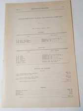 1910 document SCHAFFERSTOWN RURAL TELEPHONE COMPANY Lebanon County Pennsylvania  picture
