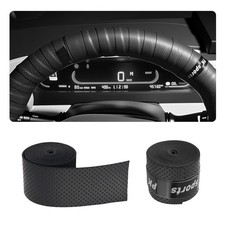 2PCS 3.4FT Steering Wheel Wrap Tape,Perforated Leather Steering Wheel Tape for E picture