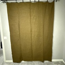 Vtg 1951 100% wool Army blanket - Pristine condition Drab olive green 89 x 66 picture