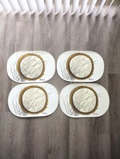 Vintage MCM VERA Neumann Vinyl Placemats, Seasons of the Sun Lot of 4, 17.5 x 12 picture