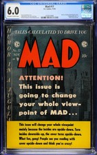 MAD #17 CGC 6.0 UNIVERSAL EC Comics 1954 Upside-Down Issue Kurtzman Wood picture