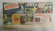 Eveready Battery Ad: Brink of Dead Man's Dive  from 1940's 7.5  x 15 inches picture