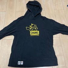 CHUMS x Pokemon Collaboration Hoodie Men's XL Black Casual Pullover Sweatshirt picture